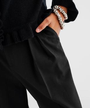 Pantalon de tailleur large en maille souple et extensible femme vue4 - GEMO(FEMME PAP) - GEMO