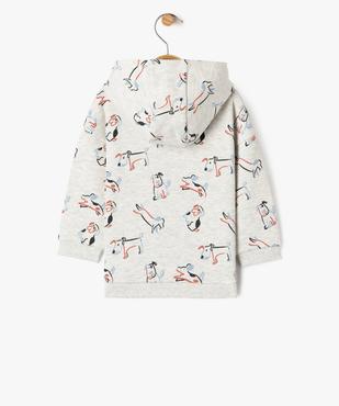 Sweat à capuche fermeture zippée bébé garçon vue4 - GEMO(BEBE DEBT) - GEMO
