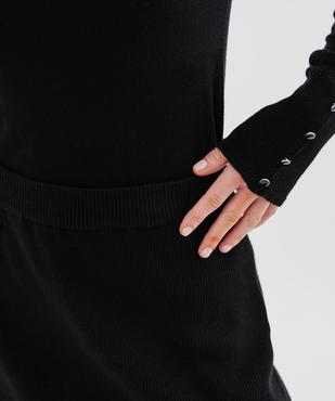 Jupe trapèze en maille côtelée à taille élastiquée femme vue2 - GEMO(FEMME PAP) - GEMO