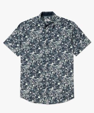 Chemise manches courtes à motifs fleuris homme vue4 - GEMO (HOMME) - GEMO