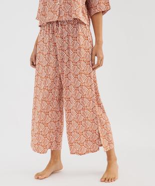 Pantalon de pyjama fluide imprimé femme vue1 - GEMO 4G FEMME - GEMO