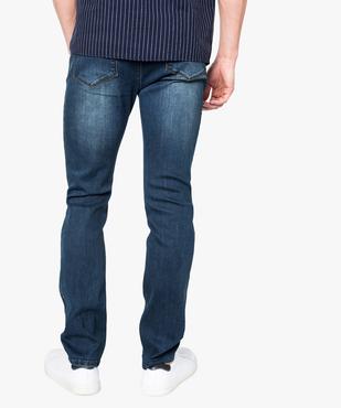 Jean délavé coupe straight vue3 - GEMO (HOMME) - GEMO