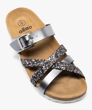Mules femme à talon plat et brides métallisées vue5 - GEMO (CASUAL) - GEMO