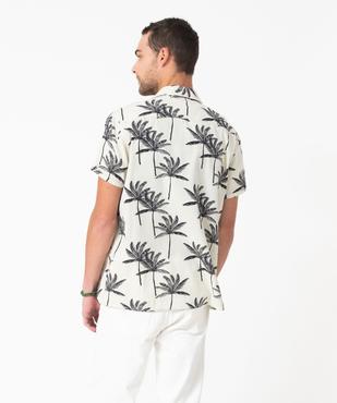 Chemise à manches courtes en coton léger et col cubain homme vue5 - GEMO (HOMME) - GEMO