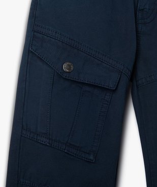 Pantalon garçon coupe cargo à taille élastiquée vue2 - GEMO (ENFANT) - GEMO