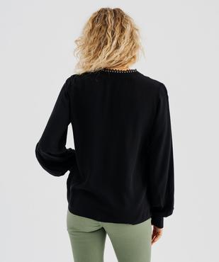 Blouse fluide avec clous métallique sur le col femme vue3 - GEMO(FEMME PAP) - GEMO