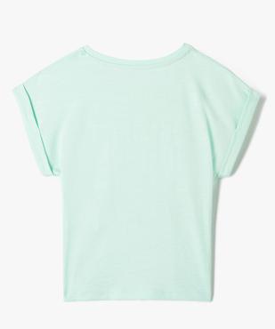 Tee-shirt fille à manches courtes avec revers cousus - Camps United vue3 - CAMPS UNITED - GEMO