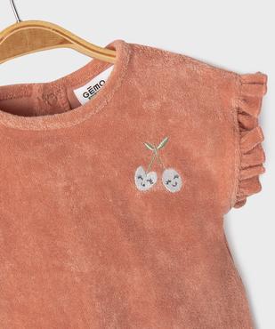 Pyjashort 2 pièces en textile éponge bébé fille vue2 - GEMO(BB COUCHE) - GEMO