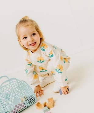 Sweat molletonné bébé fille avec motifs et message vue5 - GEMO 4G BEBE - GEMO