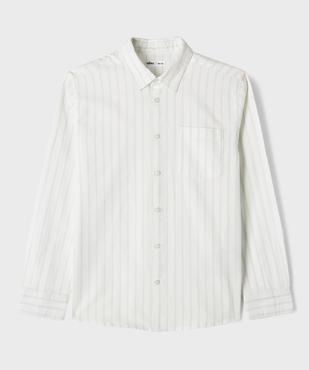 Chemise manches longues en coton rayé garçon vue2 - GEMO (JUNIOR) - GEMO