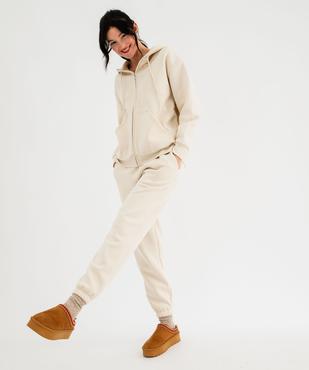 Sweat zippée à capuche en molleton femme vue4 - GEMO 4G FEMME - GEMO