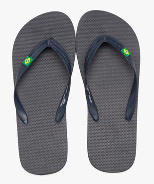 Tongs unies à petit drapeau brésilien homme  vue1 - GEMO (PLAGE) - GEMO