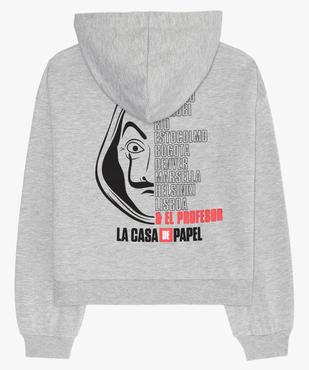 Sweat fille large et court à capuche - La Casa de Papel vue3 - CASA DE PAPEL - GEMO