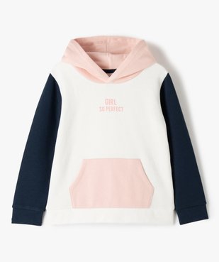 Sweat fille à capuche et poche kangourou en molleton chaud vue1 - GEMO (ENFANT) - GEMO