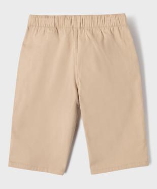 Bermuda en coton stretch coupe loose avec taille élastique garçon vue3 - GEMO 4G GARCON - GEMO