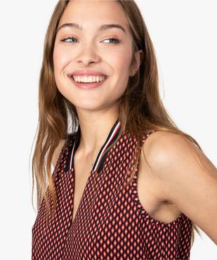 Débardeur femme fluide imprimé à col V sportswear vue2 - GEMO(FEMME PAP) - GEMO