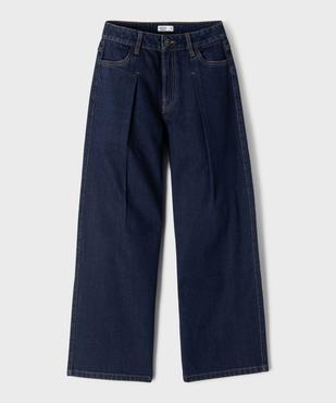 Jean wide leg à pinces avec taille ajustable fille vue1 - GEMO 4G FILLE - GEMO