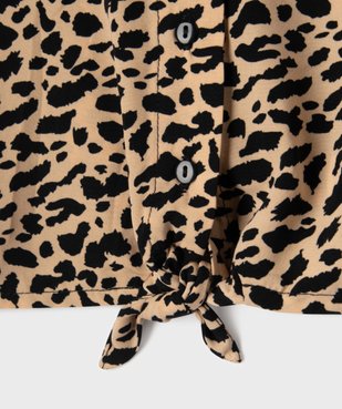 Chemise manches courtes à motifs tachetés fille vue2 - GEMO (ENFANT) - GEMO