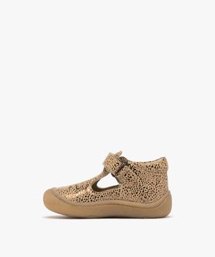 Chaussures premiers pas en cuir imprimé fermeture scratch bébé fille - NA! vue3 - NA! GEMO FOR GOOD - GEMO