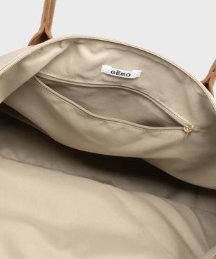 Sac à main zippé forme cabas à grandes anses femme  vue3 - GEMO (ACCESS) - GEMO