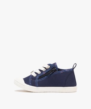 Baskets fille en toile à lacets avec zip latéral- LuluCastagnette vue3 - LULU CASTAGNETT - GEMO