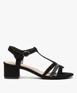 Sandales femme à talon avec brides et strass vue1 - GEMO(URBAIN) - GEMO