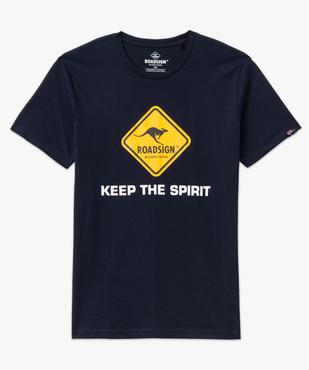 Tee-shirt manches courtes en coton imprimé homme - Roadsign vue4 - ROADSIGN D - GEMO