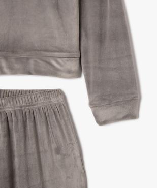 Pyjama en velours avec inscription Chicago fille vue3 - GEMO (JUNIOR) - GEMO