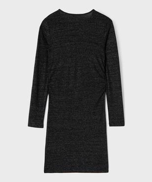 Robe manches longues coupe courte et ajustée en maille pailletée fille vue4 - GEMO (JUNIOR) - GEMO