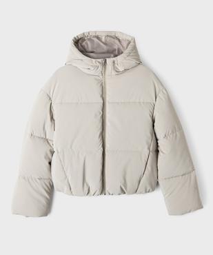 Parka courte à capuche en matière déperlante finition mate fille vue1 - GEMO 4G FILLE - GEMO