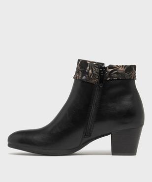 Bottines à talon spéciales confort avec col scintillant femme vue3 - G'FLEX GEMO FOR GOOD - GEMO