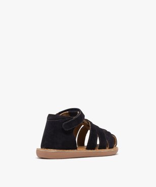 Sandales bébé garçon en cuir suédé uni et à scratch vue8 - BUGGY GEMO FOR GOOD - GEMO
