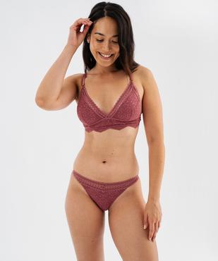 Culotte en dentelle femme vue3 - GEMO(HOMWR FEM) - GEMO