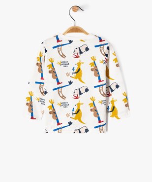Tee-shirt manches longues avec motif animaux bébé garçon vue3 - GEMO(BEBE DEBT) - GEMO