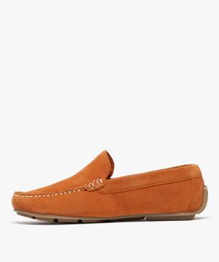Mocassin dessus cuir velours semelle souple homme - Tanéo vue3 - TANEO - GEMO