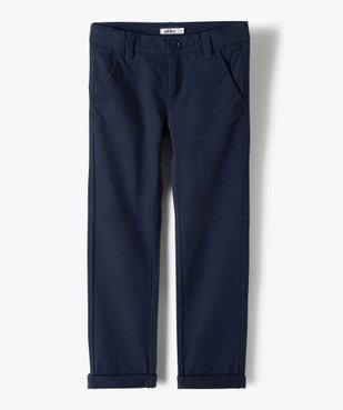 Pantalon chino en twill de coton garçon vue2 - GEMO 4G GARCON - GEMO