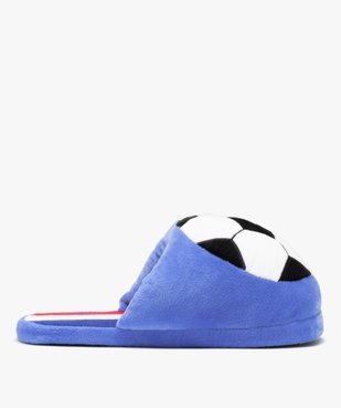 Chaussons homme mules plates en velours ballon de foot vue1 - GEMO(HOMWR HOM) - GEMO