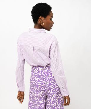 Chemise rayée à manches longues femme vue3 - GEMO(FEMME PAP) - GEMO