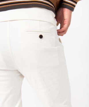 Pantalon chino en coton stretch coupe Slim homme vue2 - GEMO 4G HOMME - GEMO