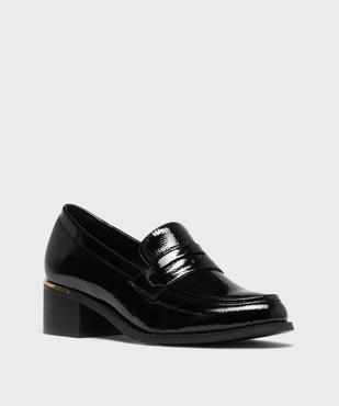 Mocassins vernis à talon bloc femme - Valentina Baldano vue2 - VALENTINA BALDA - GEMO