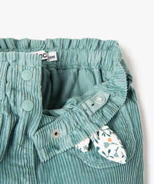 Pantalon en velours côtelé bébé fille vue2 - GEMO 4G BEBE - GEMO