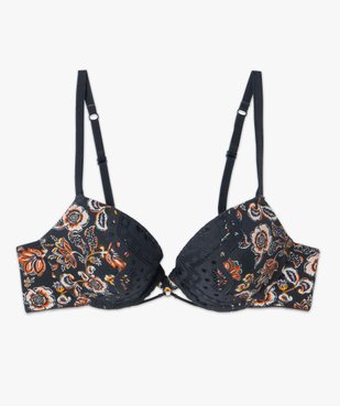 Soutien-gorge push-up à motifs fleuris vue4 - GEMO(HOMWR FEM) - GEMO