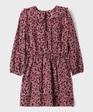 Robe à manches longues à motifs fleuris fille vue3 - GEMO 4G FILLE - GEMO