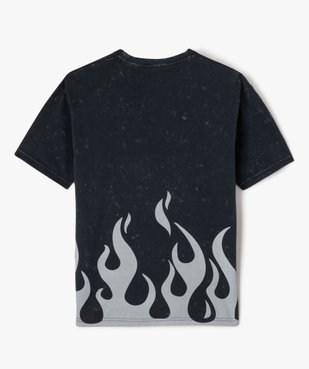 Tee-shirt manches courtes tie-and-dye imprimé flamme garçon vue3 - GEMO (JUNIOR) - GEMO