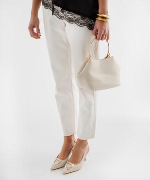 Escarpins slingback à bout pointu et talon fin femme - Follow Me vue1 - FOLLOW ME - GEMO