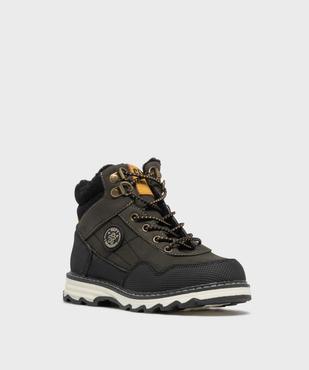 Boots doublés sherpa à lacets élastiques style montagne garçon - Gepy vue8 - FRIENDLY GEPY - GEMO