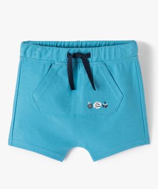 Short bébé garçon en maille texturée vue1 - GEMO(BEBE DEBT) - GEMO
