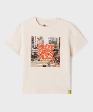 Tee-shirt manches courtes motif urbain garçon vue4 - GEMO 4G GARCON - GEMO