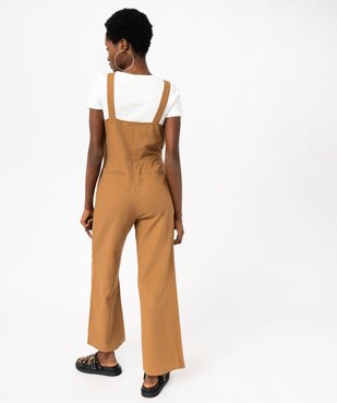 Combinaison pantalon femme à bretelles contenant du lin vue3 - GEMO 4G FEMME - GEMO