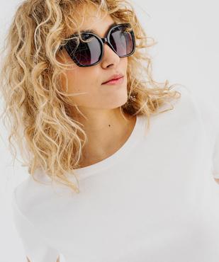 Tee-shirt à manches courtes et col rond femme vue11 - GEMO(FEMME PAP) - GEMO